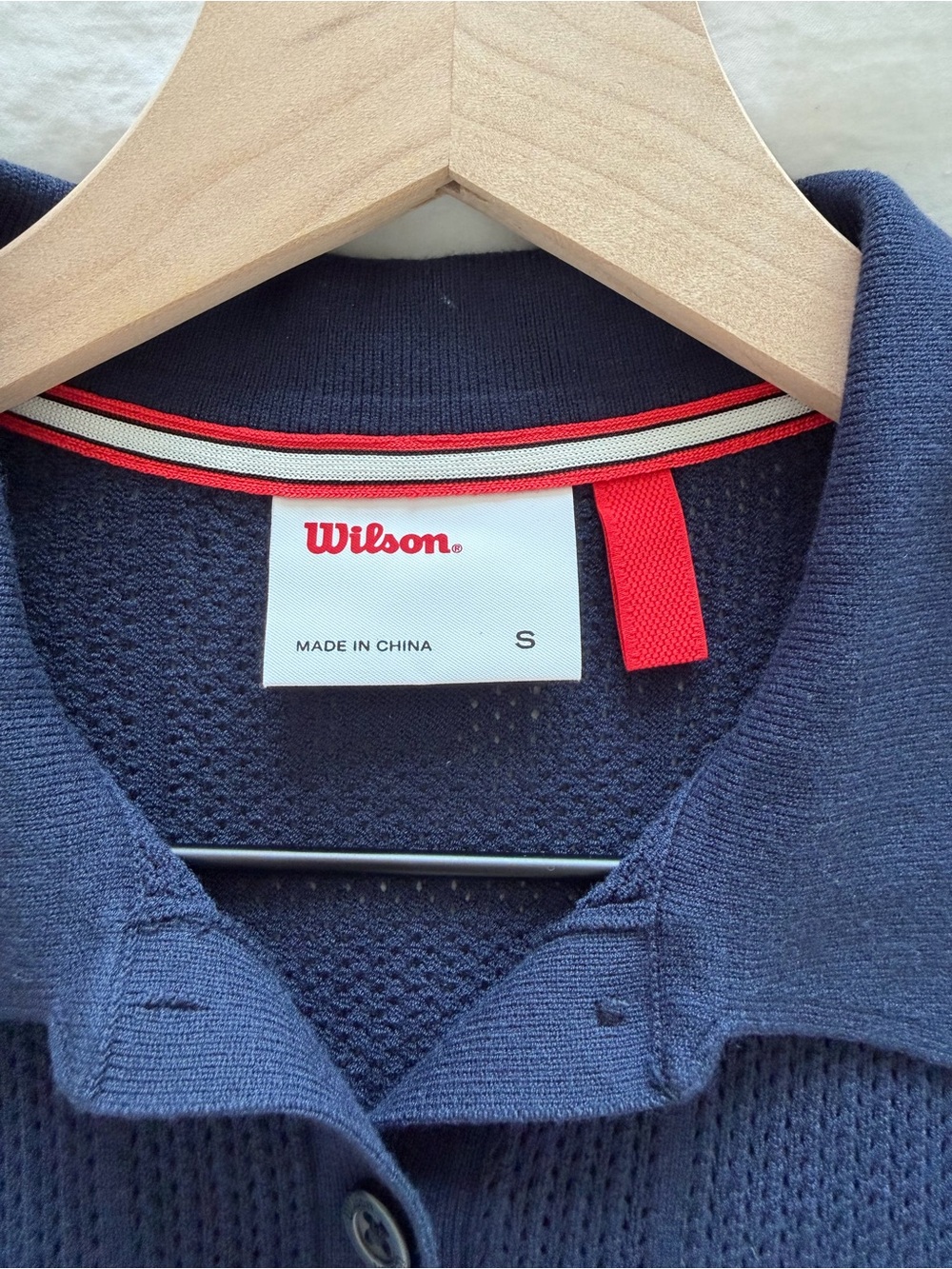 Wilson Essex Mesh Stitch Polo Sweater size S - Picture 6 of 8